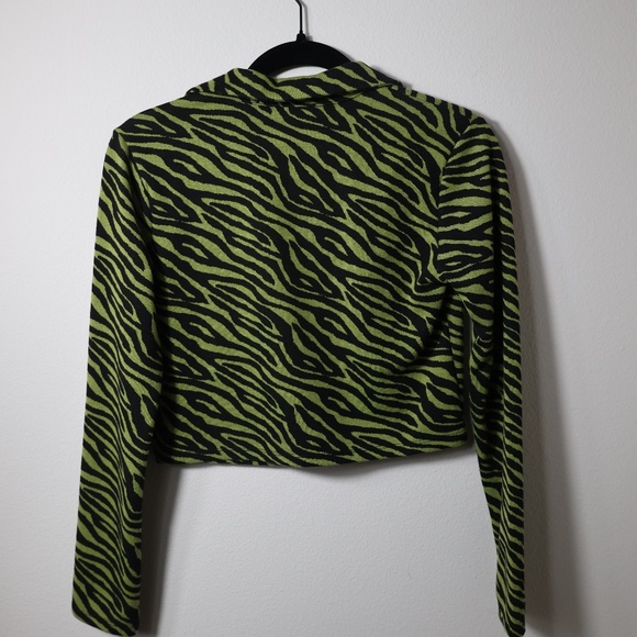 ZARA Zebra Print Co-Ord Matching Set – Long Sleeve Crop Top & Flare Pants - Picture 4 of 9